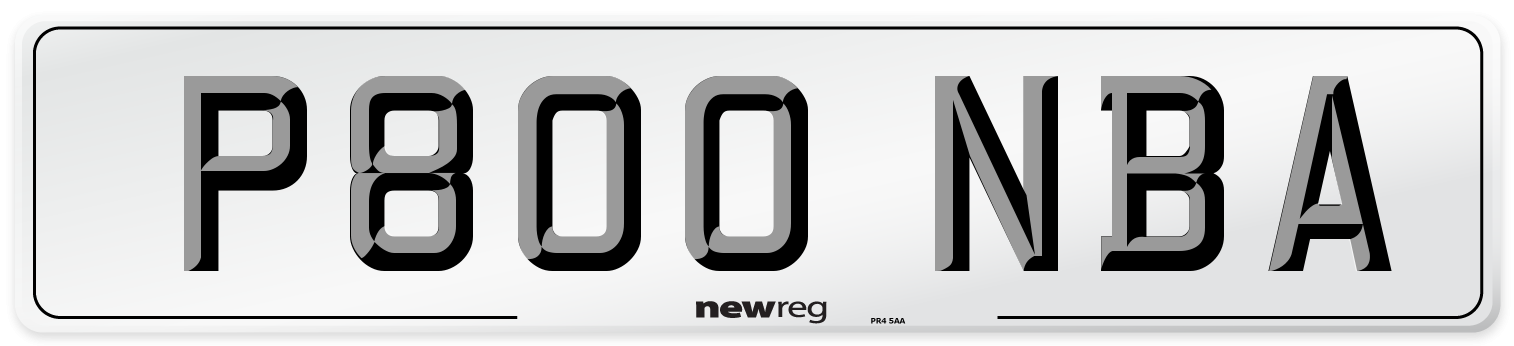 P800 NBA Number Plate from New Reg